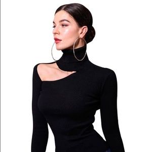 Black turtle neck sweater